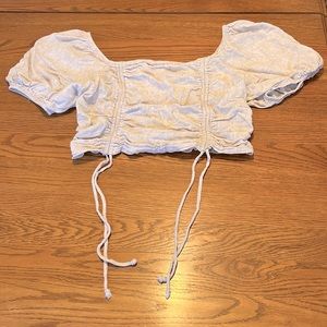 Wild Fable Off-The-Shoulder Ruched Tie Blouse